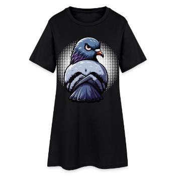 pigeons pigeons colombiers pigeonneurs - Robe T-shirt Femme - noir - Devant