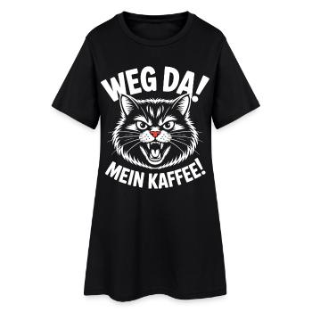 Weg da Mein Kaffee Katze - Frauen T-Shirt-Kleid - Schwarz - Vorne