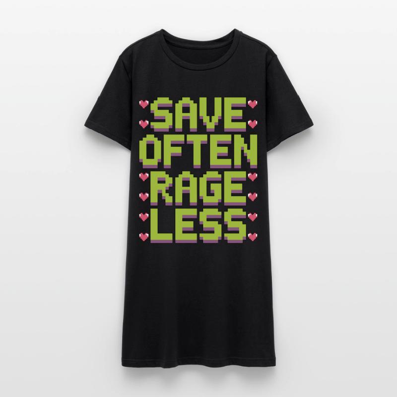 Game Developer Save Often Rage Less Web Developer Frauen T-Shirt-Kleid