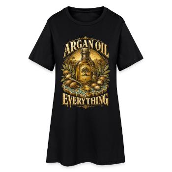 Maroc Maroc Argan Huile Tout - Robe T-shirt Femme - noir - Devant