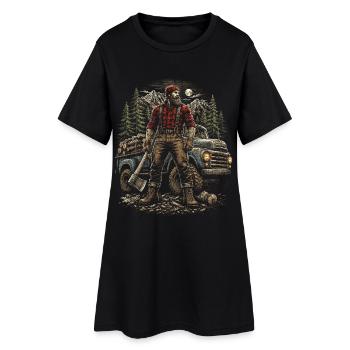 Bûcherons, coupe-arbres, bûcherons, - Robe T-shirt Femme - noir - Devant