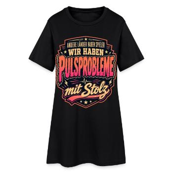 Pulsprobleme mit Stolz - Frauen T-Shirt-Kleid - Schwarz - Vorne