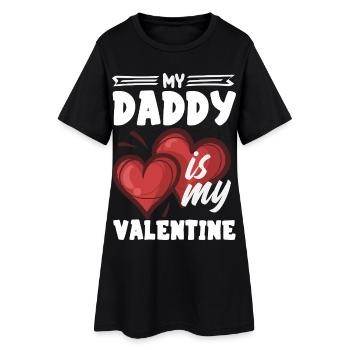 Cœur rétro design de la Saint-Valentin Amour - Robe T-shirt Femme - noir - Devant