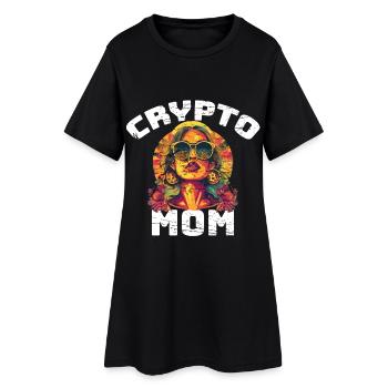 Bitcoin Mama - Robe T-shirt Femme - noir - Devant