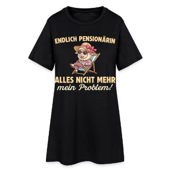 Endlich Pensionärin Schaf Abschied Kollegin - Frauen T-Shirt-Kleid - Schwarz - Vorne