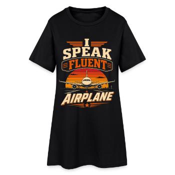 Aéronautique, mécanique, ingénierie et aéronautique - Robe T-shirt Femme - noir - Devant