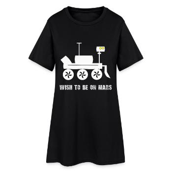 Motif du rover de souhait martien - Robe T-shirt Femme - noir - Devant