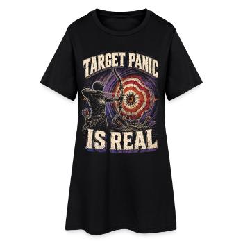 La panique de la cible de l’archer archer est réelle - Robe T-shirt Femme - noir - Devant
