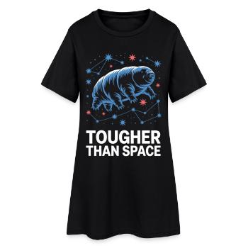 Space Tardigrades Biology and Astronomy - Women’s T-Shirt Dress - black - Front