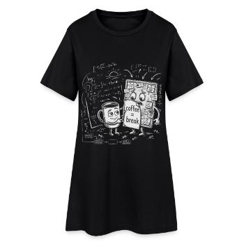 Chaos de la date limite : cadeau de la pause café au bureau - Robe T-shirt Femme - noir - Devant
