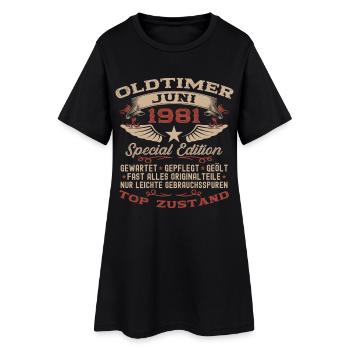 45. Geburtstag Geschenk Mann Oldtimer Juni 1981 - Frauen T-Shirt-Kleid - Schwarz - Vorne