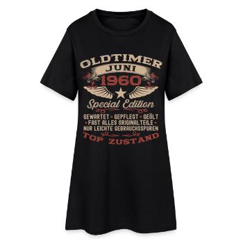 66. Geburtstag Geschenk Mann Oldtimer Juni 1960 - Frauen T-Shirt-Kleid - Schwarz - Vorne