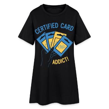 Certified Card Addict Trading Card Booster Pack - Women’s T-Shirt Dress - black - Front