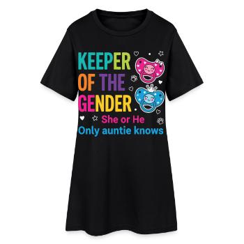 Révélation du sexe : la gardienne du genre que la tante connaît - Robe T-shirt Femme - noir - Devant