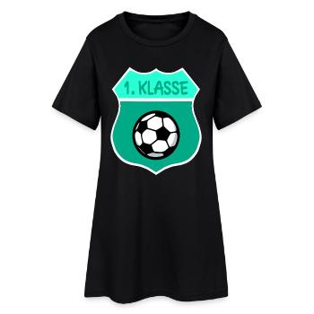 Schulanfang Fußball - 1. Klasse - Frauen T-Shirt-Kleid - Schwarz - Vorne