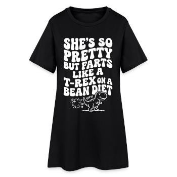 Couple Humor – She Farts Like a T-Rex - Women’s T-Shirt Dress - black - Front