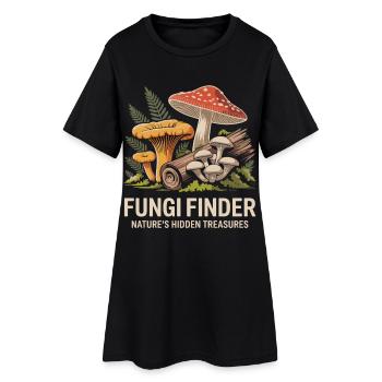 T-shirt Mushroom Picker pour les fans et les activités en plein air et en forêt - Robe T-shirt Femme - noir - Devant