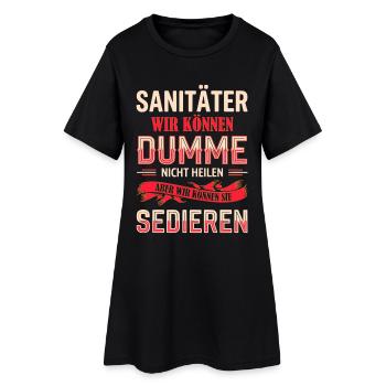 Sanitäter Dumme Heilen Geschenkidee - Frauen T-Shirt-Kleid - Schwarz - Vorne