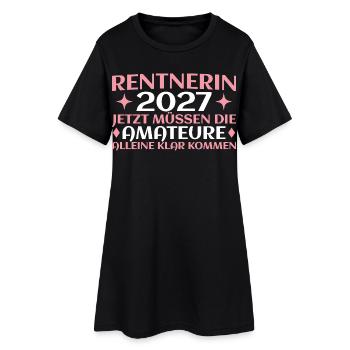 Rentnerin 2027 Abschied Kollegin Lustig - Frauen T-Shirt-Kleid - Schwarz - Vorne