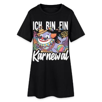 Ich Bin Ein Karnewal Wal Clown Fasching Kostüm - Frauen T-Shirt-Kleid - Schwarz - Vorne