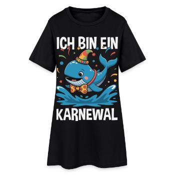 Ich Bin Ein Karnewal Wal Karneval Fasching Kostüm - Frauen T-Shirt-Kleid - Schwarz - Vorne