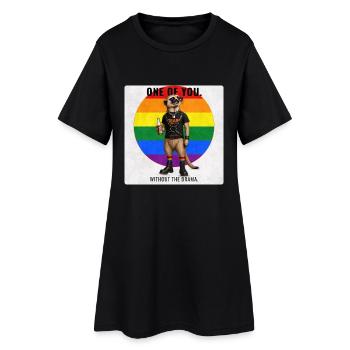 Drôle de design de suricate de la fierté gay - Robe T-shirt Femme - noir - Devant