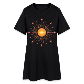 Étoile du solstice d’été – Symbole du soleil de Litha - Robe T-shirt Femme - noir - Devant