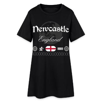 Souvenir de voyage streetwear de Newcastle, Angleterre - Robe T-shirt Femme - noir - Devant