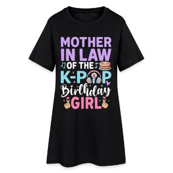 Belle-mère de la fille anniversaire de la K-Pop - Robe T-shirt Femme - noir - Devant