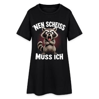 'Nen Scheiss muss ich Lustige KatzeFrecher Spruch - Frauen T-Shirt-Kleid - Schwarz - Vorne