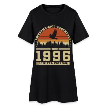 Vintage Retro Birthday Gift 1996 - Women’s T-Shirt Dress - black - Front