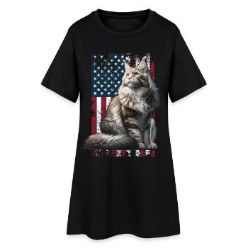 Maine Coon US Maine Coon - Robe T-shirt Femme - noir - Devant
