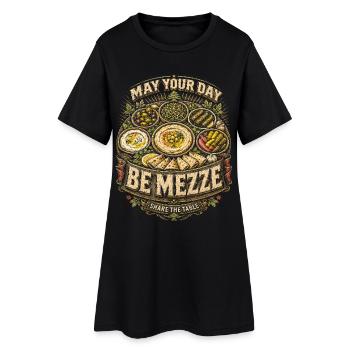Lebanon Lebanese May Your Day Be Mezze - Women’s T-Shirt Dress - black - Front