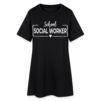 Travail social scolaire Conception du travail social scolaire - Robe T-shirt Femme - noir - Devant