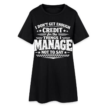 Things I Manage Not To Say Lustiger Spruch - Frauen T-Shirt-Kleid - Schwarz - Vorne