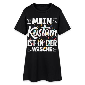 Mein Kostüm Ist In Der Wäsche Karneval Fasching - Frauen T-Shirt-Kleid - Schwarz - Vorne