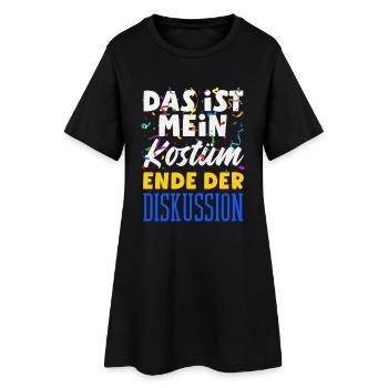 Das Ist Mein Kostüm Ende Der Diskussion Karneval - Frauen T-Shirt-Kleid - Schwarz - Vorne