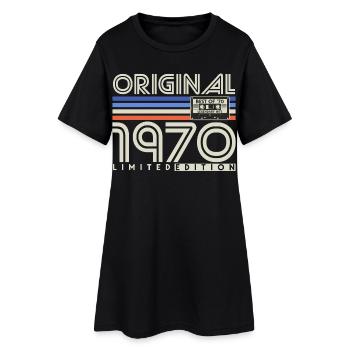 1970 Jahrgang Vintage Retro Geburtstag Geschenk - Frauen T-Shirt-Kleid - Schwarz - Vorne