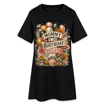 Maman de la fille d’anniversaire Maman Maman d’anniversaire - Robe T-shirt Femme - noir - Devant