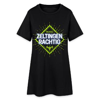Zeltingen-Rachtig an der Mosel Retro Weintrauben - Frauen T-Shirt-Kleid - Schwarz - Vorne