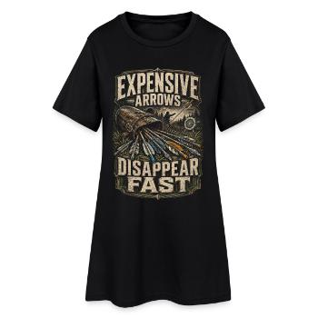 Archer à l’arc - Robe T-shirt Femme - noir - Devant