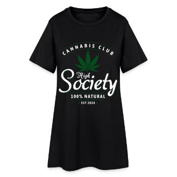High Society Cannabis Club Logo - Robe T-shirt Femme - noir - Devant