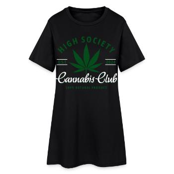 High Society Cannabis Club Logo - Robe T-shirt Femme - noir - Devant