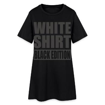 Weisses Chemise Édition noire Chemise blanche Noire - Robe T-shirt Femme - noir - Devant