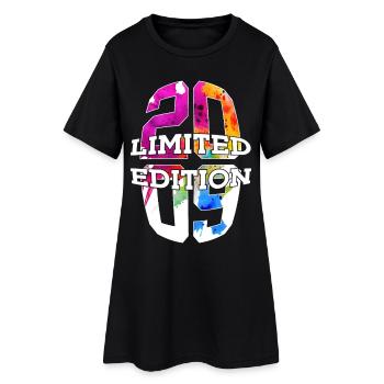 ÉDITION LIMITÉE 2009 17 ANS 17E ANNIVERSAIRE - Robe T-shirt Femme - noir - Devant