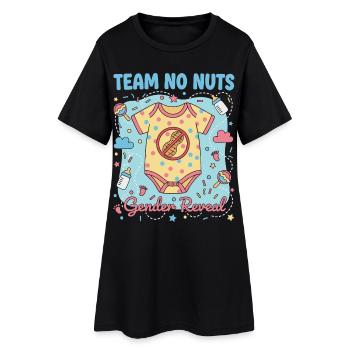 Gender Reveal Team No Nuts Babyparty Mama Papa - Frauen T-Shirt-Kleid - Schwarz - Vorne