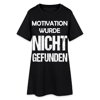 Motivation wurde nicht gefunden Lustiger Spruch - Frauen T-Shirt-Kleid - Schwarz - Vorne