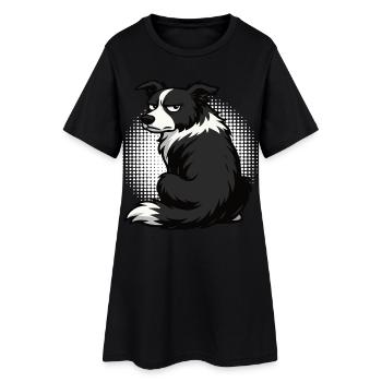 Border Collie Propriétaire Collie Amant de Collie - Robe T-shirt Femme - noir - Devant