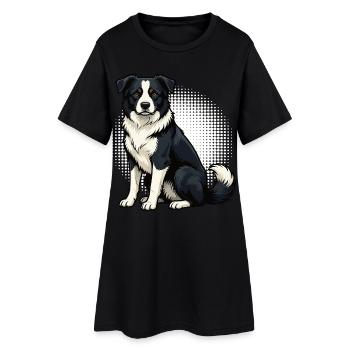 Border Collie Propriétaire Collie Amant de Collie - Robe T-shirt Femme - noir - Devant