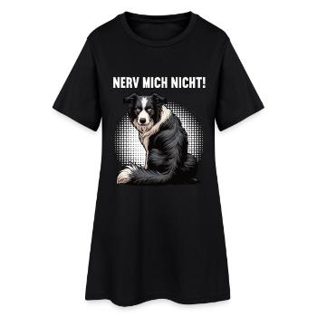 Nerv Mich Nicht Border Collie Colliebesitzer  - Frauen T-Shirt-Kleid - Schwarz - Vorne